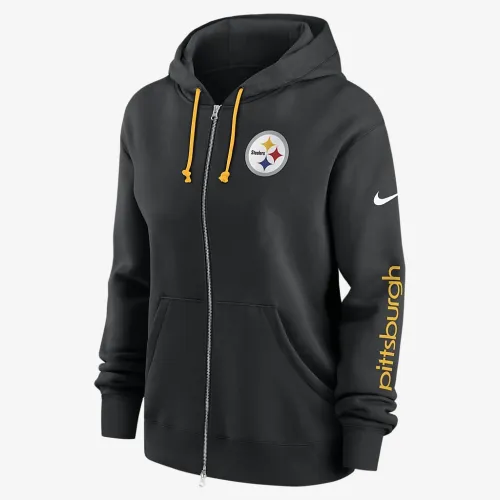 Pittsburgh Steelers Phoenix женская Nike NFL Full-Zip Толстовка с капюшоном цвет черный