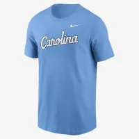 North Carolina Tar Heels Baseball Wordmark мужские Nike College футболка синий