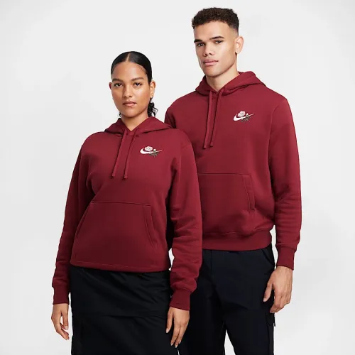 Nike Sportswear Club Fleece Толстовка с капюшоном цвет красный
