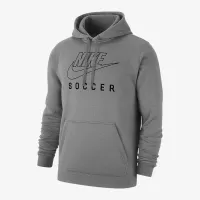 Nike Swoosh Club Fleece мужские Soccer Pullover Толстовка с капюшоном цвет серый