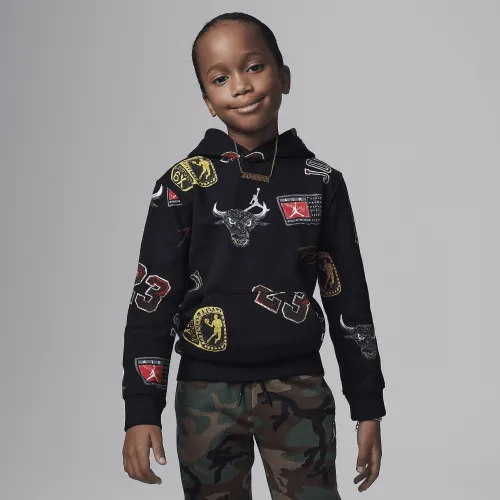 Nike Jordan MJ Essentials Little детские Printed Pullover Толстовка с капюшоном цвет черный