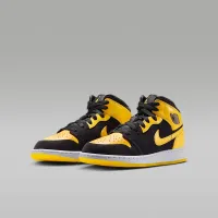 Nike Air Jordan 1 Mid SE Big детские Кроссовки цвет черный