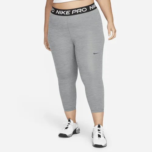 Nike Pro женская Mid-Rise Crop лосины (большие размеры) цвет серый