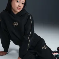 Nike Sportswear Club Fleece Big детские (Girls') оверсайз Joggers цвет черный