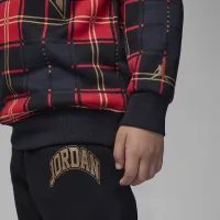 Nike Brooklyn Fleece Plaid Толстовка з капюшоном and Joggers комплект Toddler комплект колір чорний