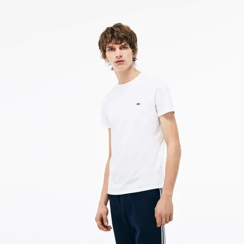 Футболка Lacoste Crew Neck Pime хлопковыеJersey TH6709-001 - Белая