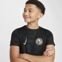Club Америка Academy Pro Third Big детские Nike Dri-FIT Soccer Pre-Match Top цвет черный