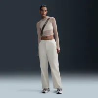 Nike Sportswear Collection женская Mid-Rise Twill Trousers цвет белый