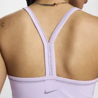 Nike One Fitted жіноча Dri-FIT Cropped Tank Top колір фіолетовий