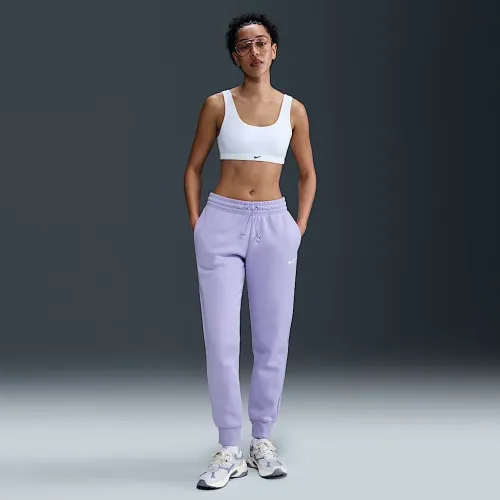 Nike Sportswear Phoenix Fleece женская Mid-Rise Sweatpants цвет фиолетовый