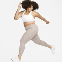 Nike Go жіноча Firm-Support З високою талією 7/8 лосіни з кишенями(великі розміри) колір коричневий