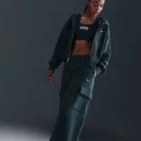 Nike Sportswear Phoenix Fleece жіноча Cargo Sweatpants колір зелений