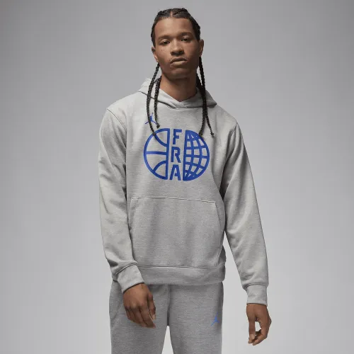 France Practice чоловічі Nike баскетбольні Fleece Толстовка з капюшоном колір сірий