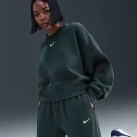 Nike Sportswear Phoenix Fleece жіноча З високою талією оверсайз Sweatpants колір зелений