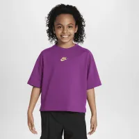 Nike Sportswear Big дитячі (Girls') Short-Sleeve Top колір фіолетовий