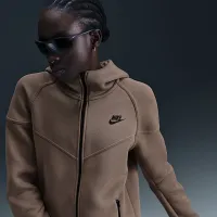 Nike Sportswear Tech Fleece Windrunner жіноча Full-Zip Толстовка з капюшоном колір коричневий