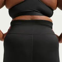 Nike One жіноча З високою талією 7/8 лосіни з кишенями(великі розміри) колір чорний