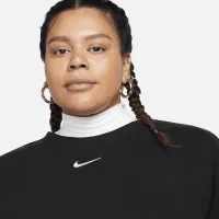 Nike Sportswear Phoenix Fleece жіноча оверсайз Crew-Neck світшот (великі розміри) колір чорний
