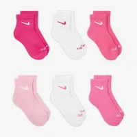 Nike Dri-FIT Performance Basics Little детские Ankle носки (6 пары) Pink