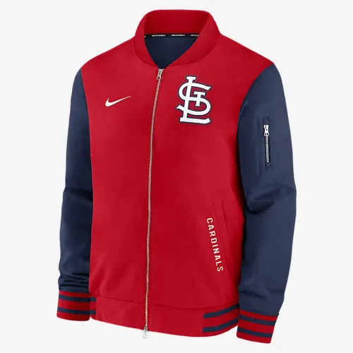 St. Louis Cardinals Authentic Collection Dugout чоловічі Nike MLB Full-Zip Bomber Куртка колір червоний