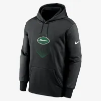 New York Jets Icon Men’s Nike Therma NFL Pullover Толстовка с капюшоном цвет черный