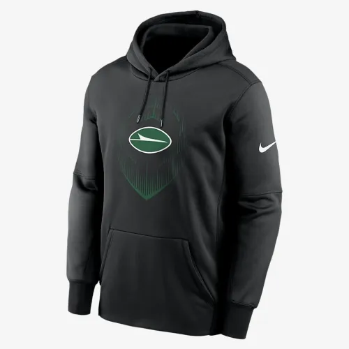 New York Jets Icon Men’s Nike Therma NFL Pullover Толстовка з капюшоном колір чорний