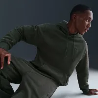 Nike Sportswear Club мужские Washed Fleece Толстовка с капюшоном цвет зеленый