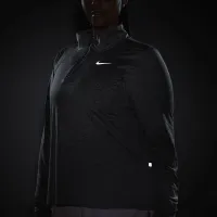 Nike Element женская 1/2-Zip Running Top (большие размеры) цвет серый