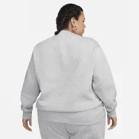 Nike Sportswear Phoenix Fleece женская оверсайз Crew-Neck свитшот (большие размеры) цвет серый