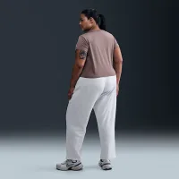 Nike Sportswear Chill Terry женская Mid-Rise French Terry Open-Hem Sweatpants (большие размеры) цвет коричневый