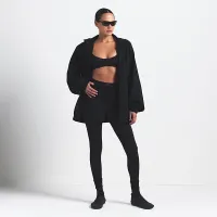 NikeSKIMS Woven Nylon жіноча оверсайз Track Куртка колір чорний