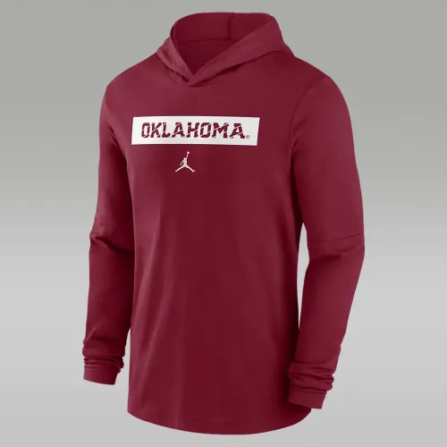 Oklahoma Sooners Sideline мужские Nike Dri-FIT College Long-Sleeve Hooded Top цвет красный