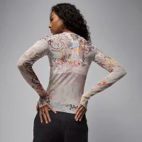 Nike Air Jordan женская Mesh Long-Sleeve Top цвет белый