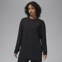 Nike Jordan жіноча оверсайз Long-Sleeve футболка колір чорний