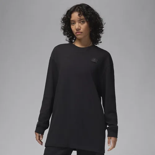 Nike Jordan жіноча оверсайз Long-Sleeve футболка колір чорний