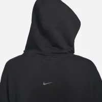 Nike Yoga Luxe женская Cropped Fleece Толстовка с капюшоном цвет черный