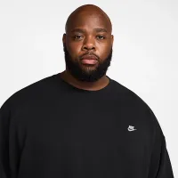 Nike Club Fleece мужские оверсайз French Terry Crew цвет черный