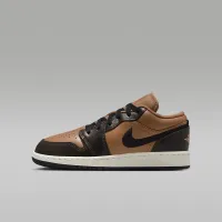 Nike Air Jordan 1 Low SE Big детские Кроссовки цвет коричневый