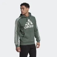 Кофта/футболка adidas Essentials Fleece 3-Stripes Logo Толстовка с капюшоном HL2241 - зеленая
