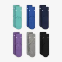 Nike Dri-FIT Performance Basics Little детские Crew носки (6 пары) цвет зеленый