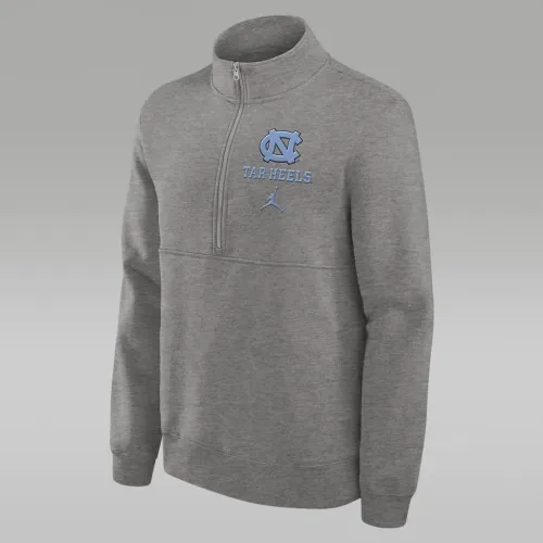 Nike North Carolina Tar Heels Primetime Club чоловічі Jordan College 1/2-Zip Crew колір сірий