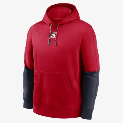 Arizona Wildcats Sideline Team Issue Club мужские Nike College Pullover Толстовка с капюшоном цвет красный