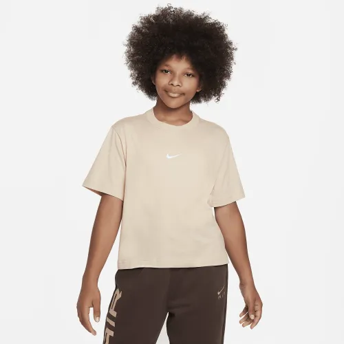 Nike Sportswear Big дитячі (Girls') футболка колір коричневий