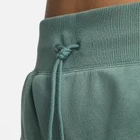 Nike Sportswear Phoenix Fleece женская С высокой Талией Loose шорты цвет зеленый