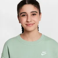 Nike Sportswear Club Fleece Big дитячі оверсайз світшот колір зелений