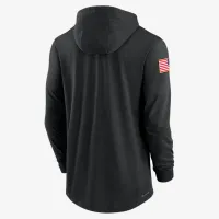 West Virginia Mountaineers Military Appreciation Men’s Nike Dri-FIT College Long-Sleeve Hooded Top цвет черный
