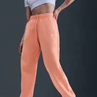 Nike Sportswear Phoenix Fleece женская С высокой Талией оверсайз Sweatpants Orange