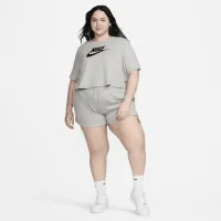 Nike Sportswear Essential женская Cropped Logo футболка (большие размеры) цвет серый