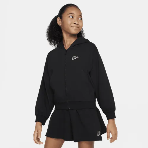 Nike Sportswear Big дитячі (Girls') Full-Zip Толстовка з капюшоном колір чорний