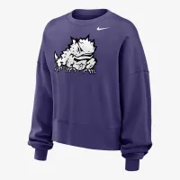 TCU Phoenix Fleece жіноча Nike College Crew-Neck світшот колір фіолетовий